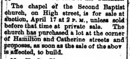 Moving to Hamilton Street. March 13, 1879. Ypsilanti Commercial. 