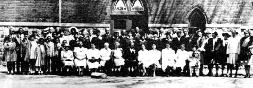 The choir of Brown AME, 1920s. Ypsilanti Historical Society.